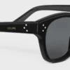 Occhiali da sole con montatura nera 42 in acetato Occhiali da sole con montatura nera 42 in acetato