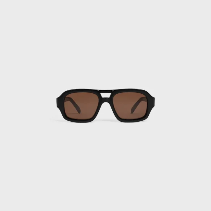 Occhiali da sole con montatura nera 62 in acetato Occhiali da sole con montatura nera 62 in acetato