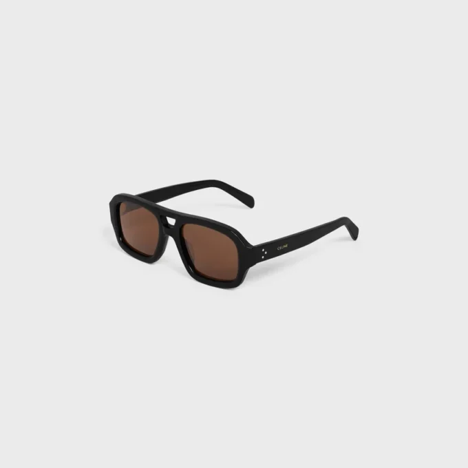 Occhiali da sole con montatura nera 62 in acetato Occhiali da sole con montatura nera 62 in acetato
