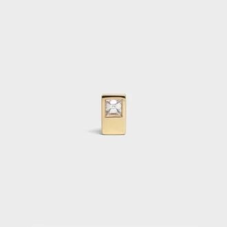 Orecchini a bottone CELINE Sentimental Double Square in oro giallo e diamanti