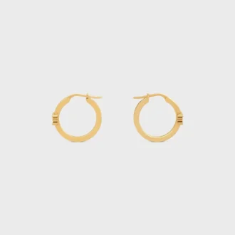 Orecchini a cerchio Triomphe Sparkle in strass e ottone con finitura dorata