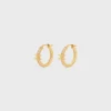 Orecchini a cerchio Triomphe Sparkle in strass e ottone con finitura dorata Orecchini a cerchio Triomphe Sparkle in strass e ottone con finitura dorata