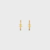 Orecchini a cerchio Triomphe Sparkle in strass e ottone con finitura dorata Orecchini a cerchio Triomphe Sparkle in strass e ottone con finitura dorata