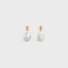 Orecchini Les Perles CELINE Baroque in ottone con finitura dorata e perle coltivate