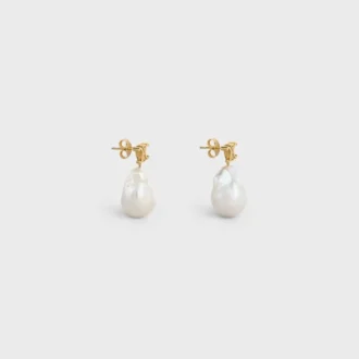Orecchini Les Perles CELINE Baroque in ottone con finitura dorata e perle coltivate Orecchini Les Perles CELINE Baroque in ottone con finitura dorata e perle coltivate
