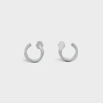Orecchini Torsion in oro bianco e diamanti