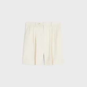 Pantaloncini maschili a tripla piega in lana a righe