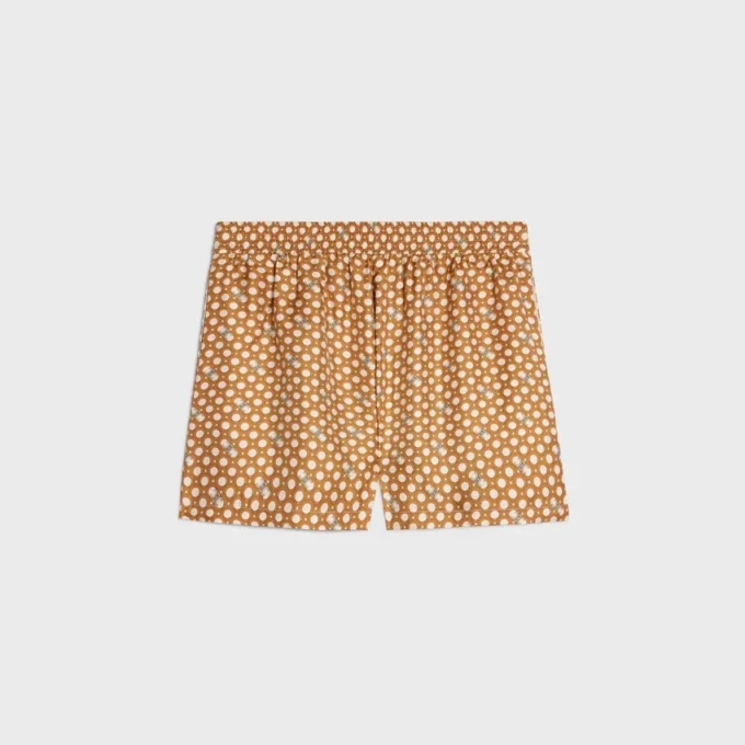Pantaloncini pigiama in twill di seta