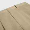 Pantaloni a pieghe in gabardine di cotone e lana