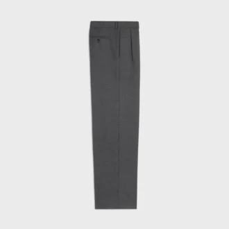 Pantaloni a pieghe in tela di cashmere