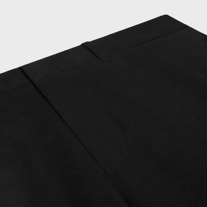 Pantaloni a pieghe in tela di cotone Pantaloni a pieghe in tela di cotone