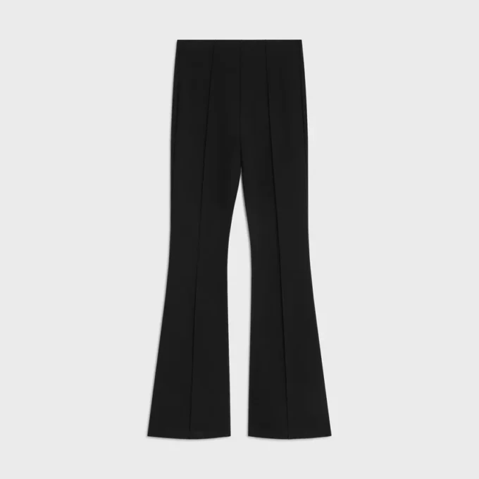 Pantaloni a zampa in jersey di viscosa Pantaloni a zampa in jersey di viscosa