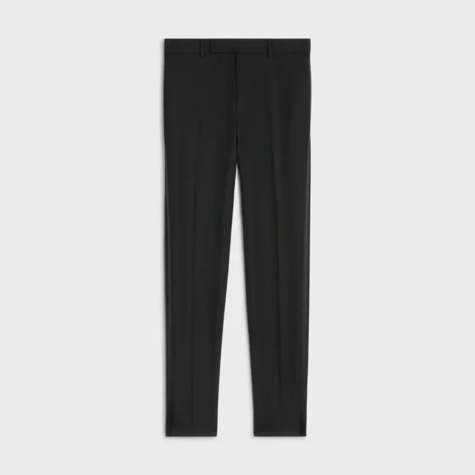 Pantaloni Classique Tux in lana Grain De Poudre Pantaloni Classique Tux in lana Grain De Poudre