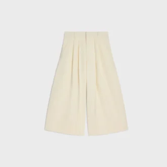 Pantaloni cropped Montauk in lana diagonale
