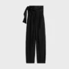 Pantaloni da smoking in gabardine di lana