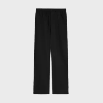 Pantaloni in tessuto di cotone e lino Pantaloni in tessuto di cotone e lino