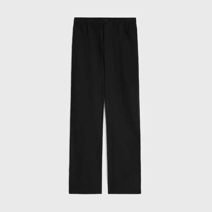 Pantaloni in tessuto di cotone e lino Pantaloni in tessuto di cotone e lino