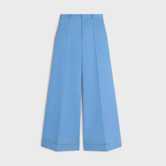 Pantaloni lunghi Docks in lana a trama diagonale