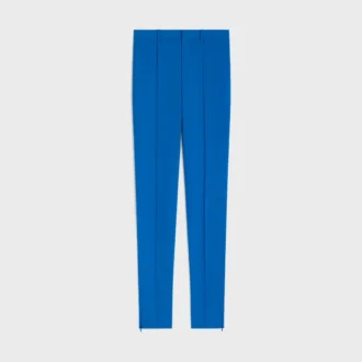 Pantaloni slim in gabardine di lana elasticizzata