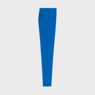 Pantaloni slim in gabardine di lana elasticizzata