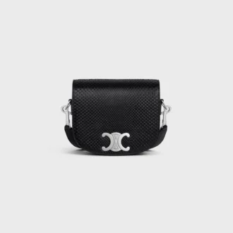 Piccola Besace Strap Triomphe in pitone
