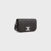 Piccola borsa a tracolla Triomphe in Triomphe Canvas e pelle di vitello Piccola borsa a tracolla Triomphe in Triomphe Canvas e pelle di vitello