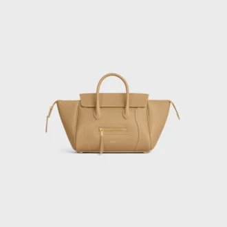 Piccola borsa di Luggage in pelle di vitello martellata