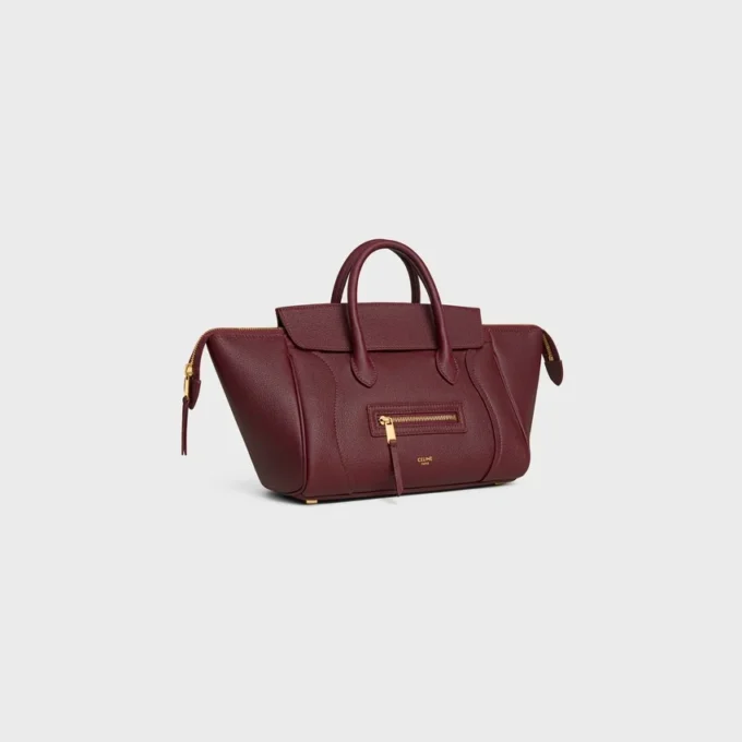 Piccola borsa di Luggage in pelle di vitello martellata Piccola borsa di Luggage in pelle di vitello martellata