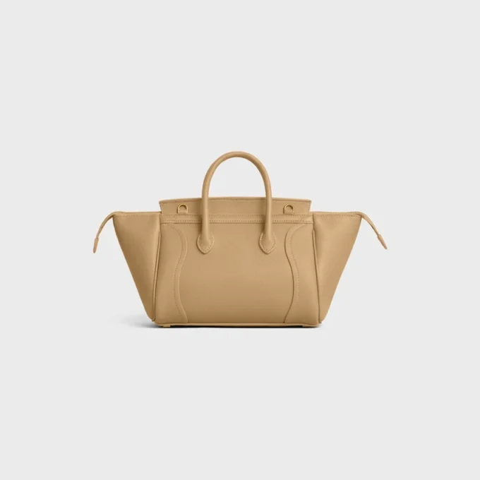 Piccola borsa di Luggage in pelle di vitello martellata Piccola borsa di Luggage in pelle di vitello martellata