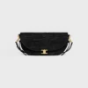 Piccola borsa Soft Triomphe a mezzaluna in rafia e pelle di agnello Piccola borsa Soft Triomphe a mezzaluna in rafia e pelle di agnello