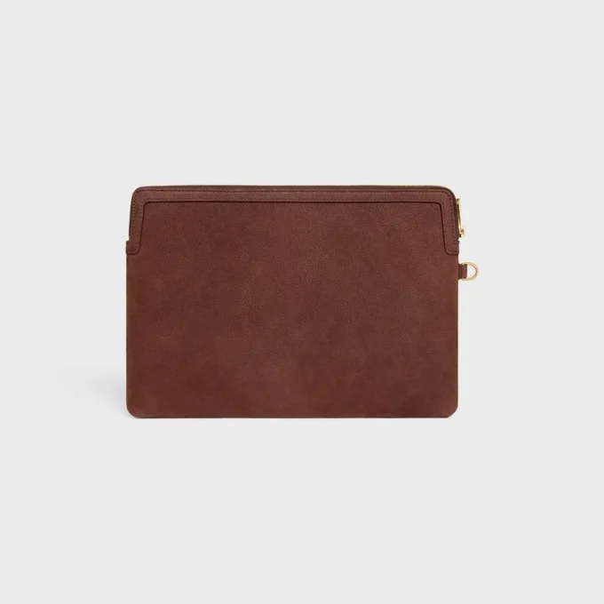 Piccola pochette con tracolla Cuir Triomphe in pelle di vitello martellata Piccola pochette con tracolla Cuir Triomphe in pelle di vitello martellata