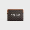 Piccola pochette con tracolla Cuir Triomphe in Triomphe Canvas con stampa CELINE Piccola pochette con tracolla Cuir Triomphe in Triomphe Canvas con stampa CELINE