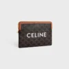 Piccola pochette con tracolla Cuir Triomphe in Triomphe Canvas con stampa CELINE Piccola pochette con tracolla Cuir Triomphe in Triomphe Canvas con stampa CELINE