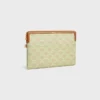 Piccola pochette con tracolla in pelle Cuir Triomphe e tela Toile Triomphe Piccola pochette con tracolla in pelle Cuir Triomphe e tela Toile Triomphe