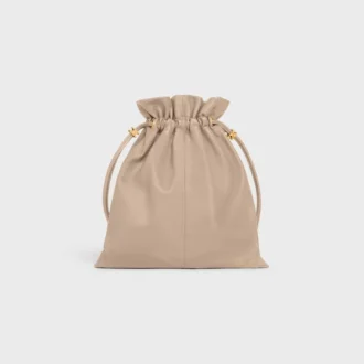 Piccola pochette in pelle di agnello con cristalli