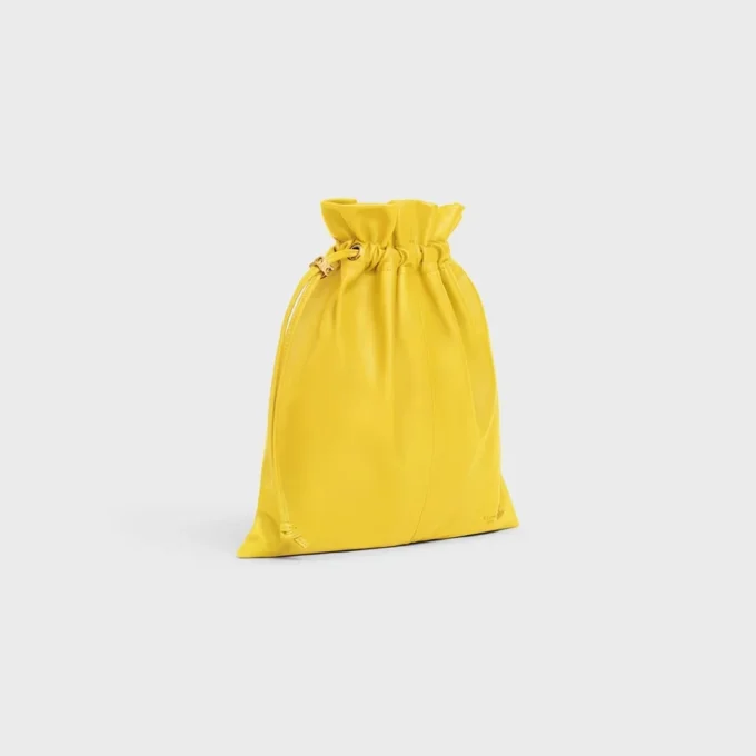 Piccola pochette in pelle di agnello con cristalli