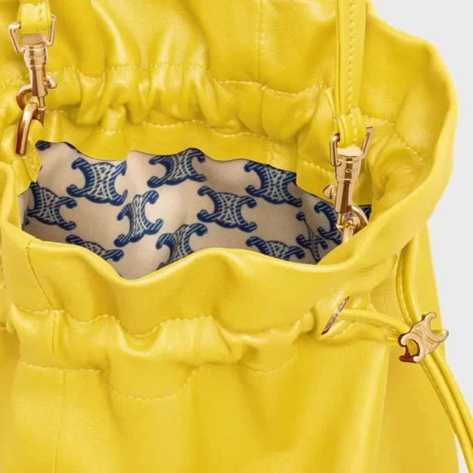 Piccola pochette in pelle di agnello con cristalli