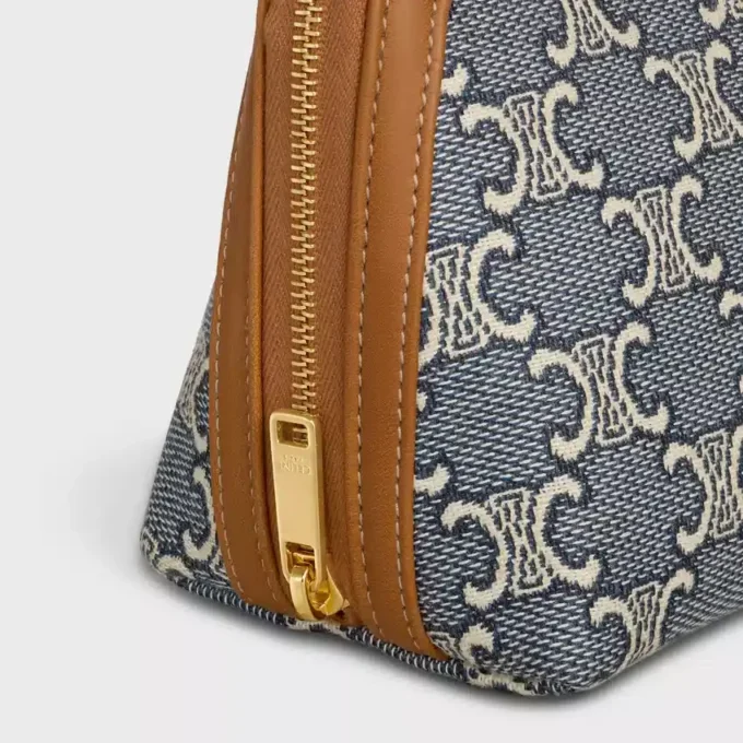 Pochette con catena in Jacquard Triomphe All Over Pochette con catena in Jacquard Triomphe All Over
