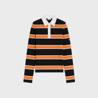 Polo in jersey di cotone a righe