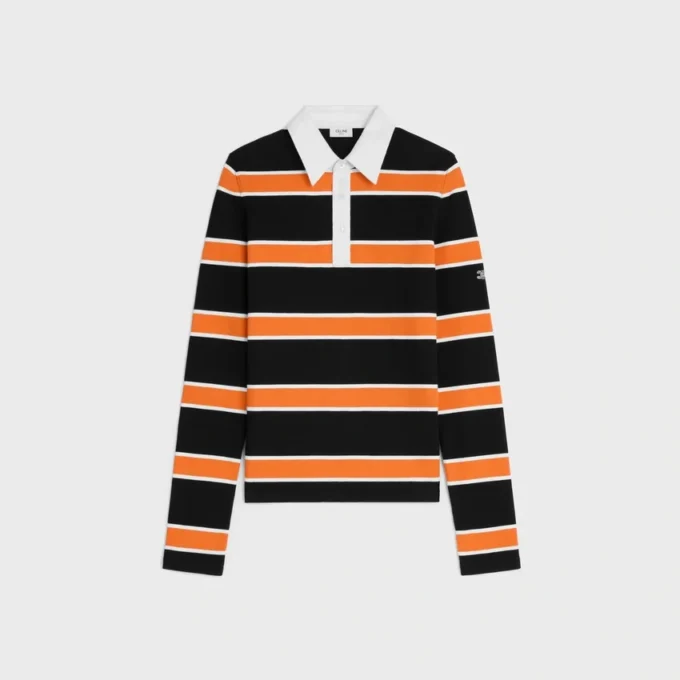 Polo in jersey di cotone a righe Polo in jersey di cotone a righe