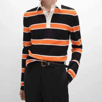 Polo in jersey di cotone a righe