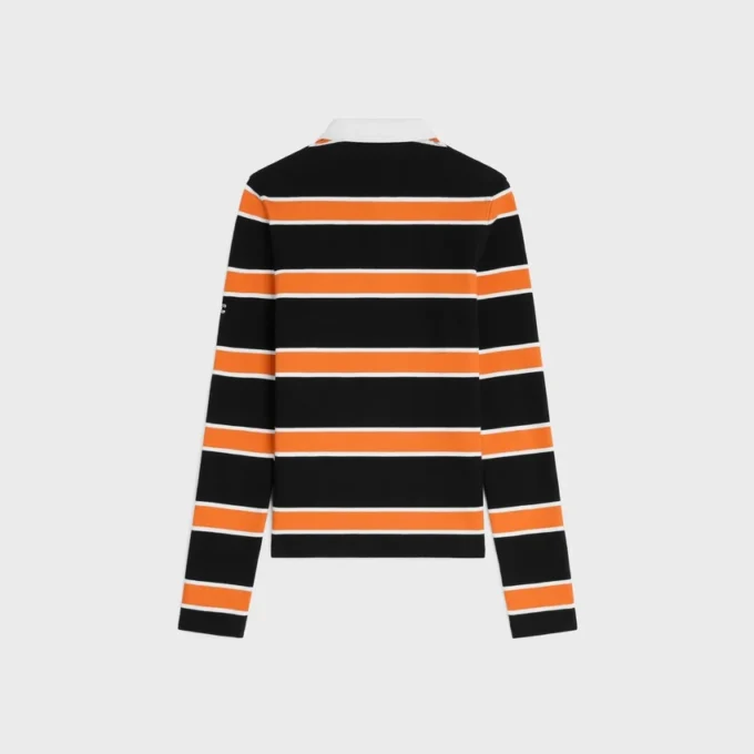 Polo in jersey di cotone a righe Polo in jersey di cotone a righe