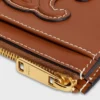 Portacarte con cerniera Cuir Triomphe in pelle di agnello liscia