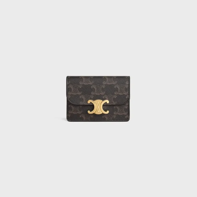Portacarte con patta Triomphe Canvas