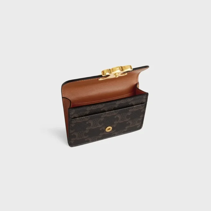 Portacarte con patta Triomphe Canvas