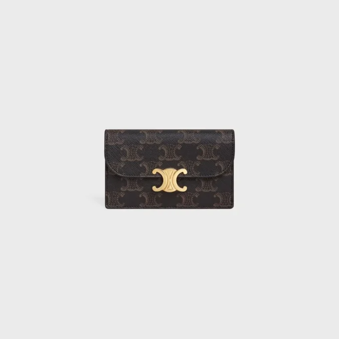 Portacarte lungo con patta Triomphe Canvas in Triomphe Canvas Portacarte lungo con patta Triomphe Canvas in Triomphe Canvas