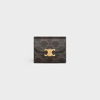 Portafoglio piccolo con patta Triomphe Canvas