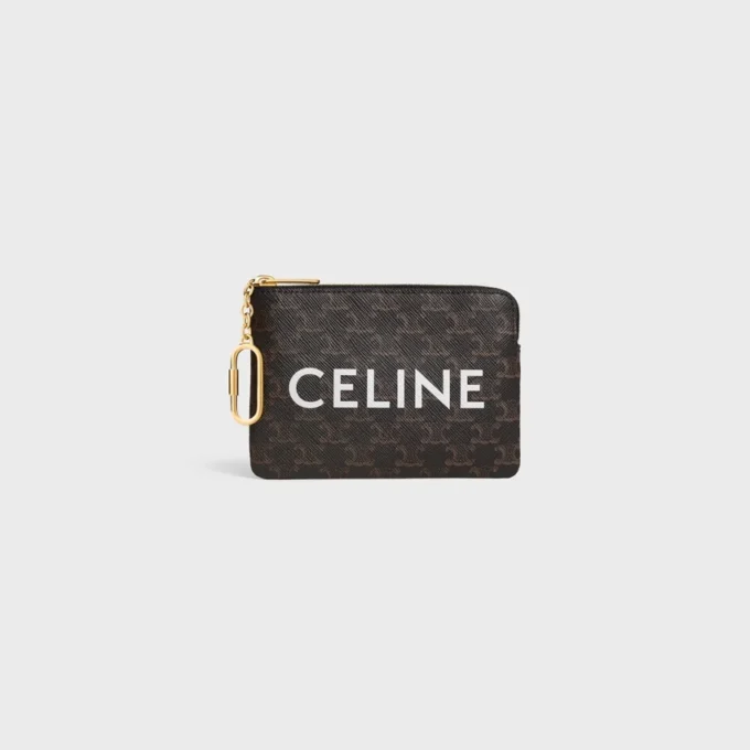 Portamonete in tela Triomphe Canvas con stampa CELINE Portamonete in tela Triomphe Canvas con stampa CELINE