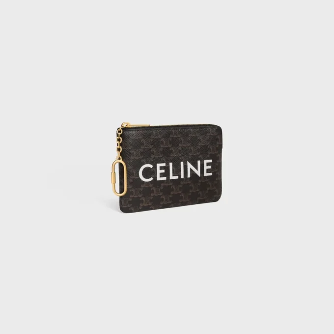 Portamonete in tela Triomphe Canvas con stampa CELINE Portamonete in tela Triomphe Canvas con stampa CELINE