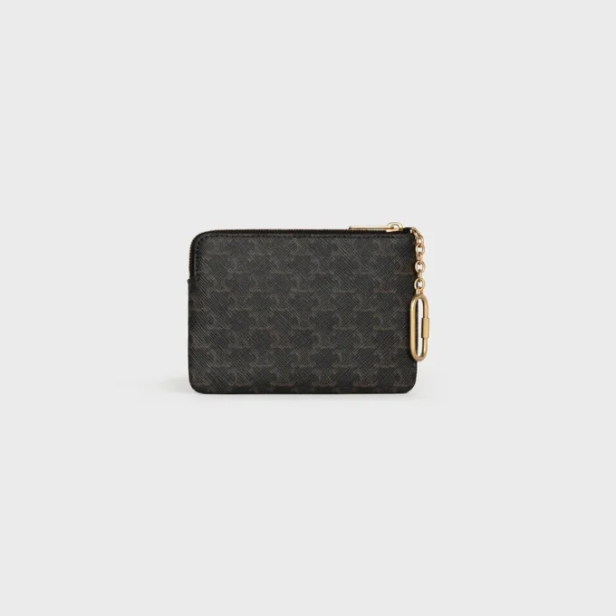 Portamonete in tela Triomphe Canvas con stampa CELINE Portamonete in tela Triomphe Canvas con stampa CELINE